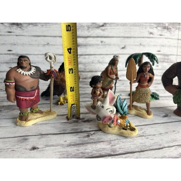 Disney Moana PVC Plastic Figurines Cake Toppers Lot Of 8 - Picture 9 of 11